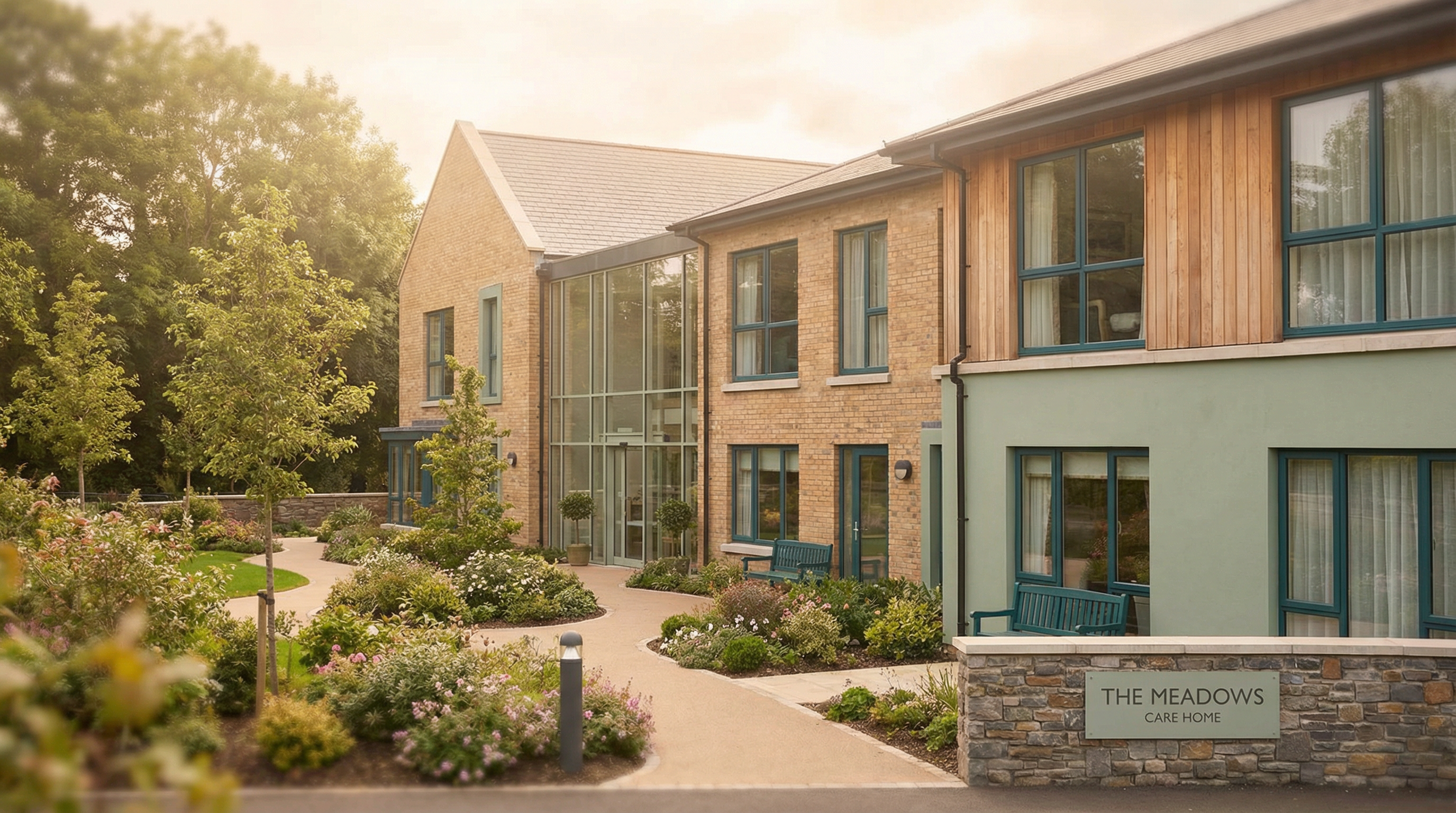 Peaceful care home exterior